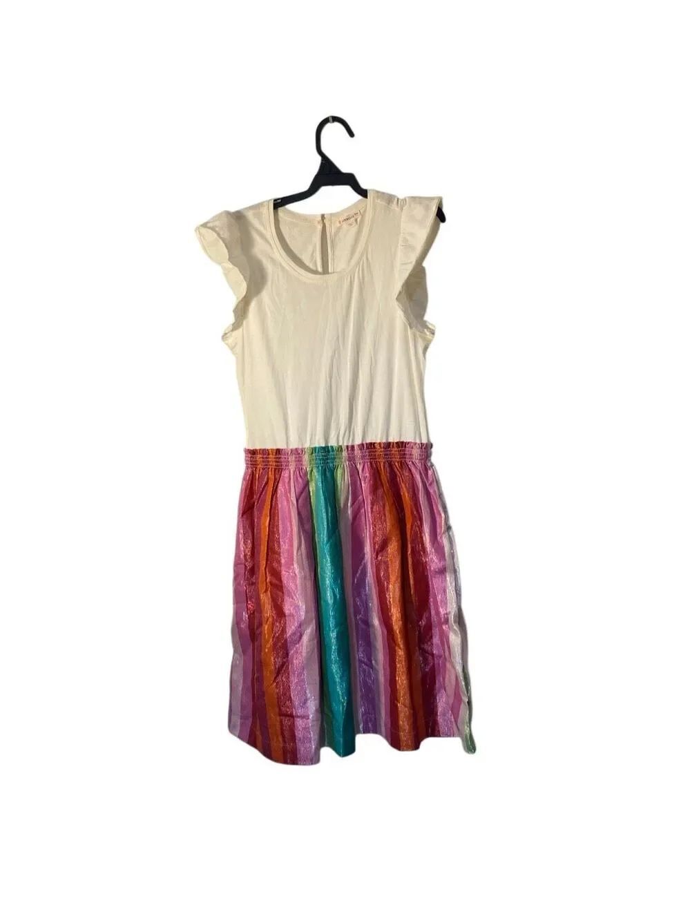 J.Crew Crewcuts girls, shiny glittery rainbow dress 14
